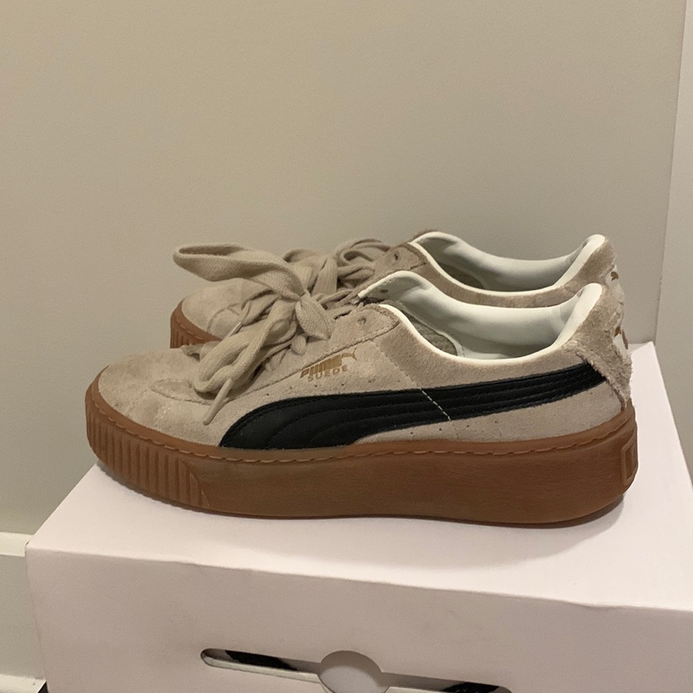 Puma creepers off-white Rihana suede platform sneaker